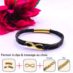 Bracelet Infini Diarado doré acier inoxydable